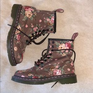 Floral Doc Marten boots - brand new